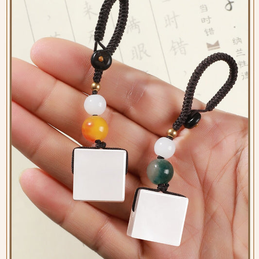 Customised Natural White Jade Stone Seals,Personal Name Stamp,Custom Chinese Chop Free Chinese Name Translation Seal.