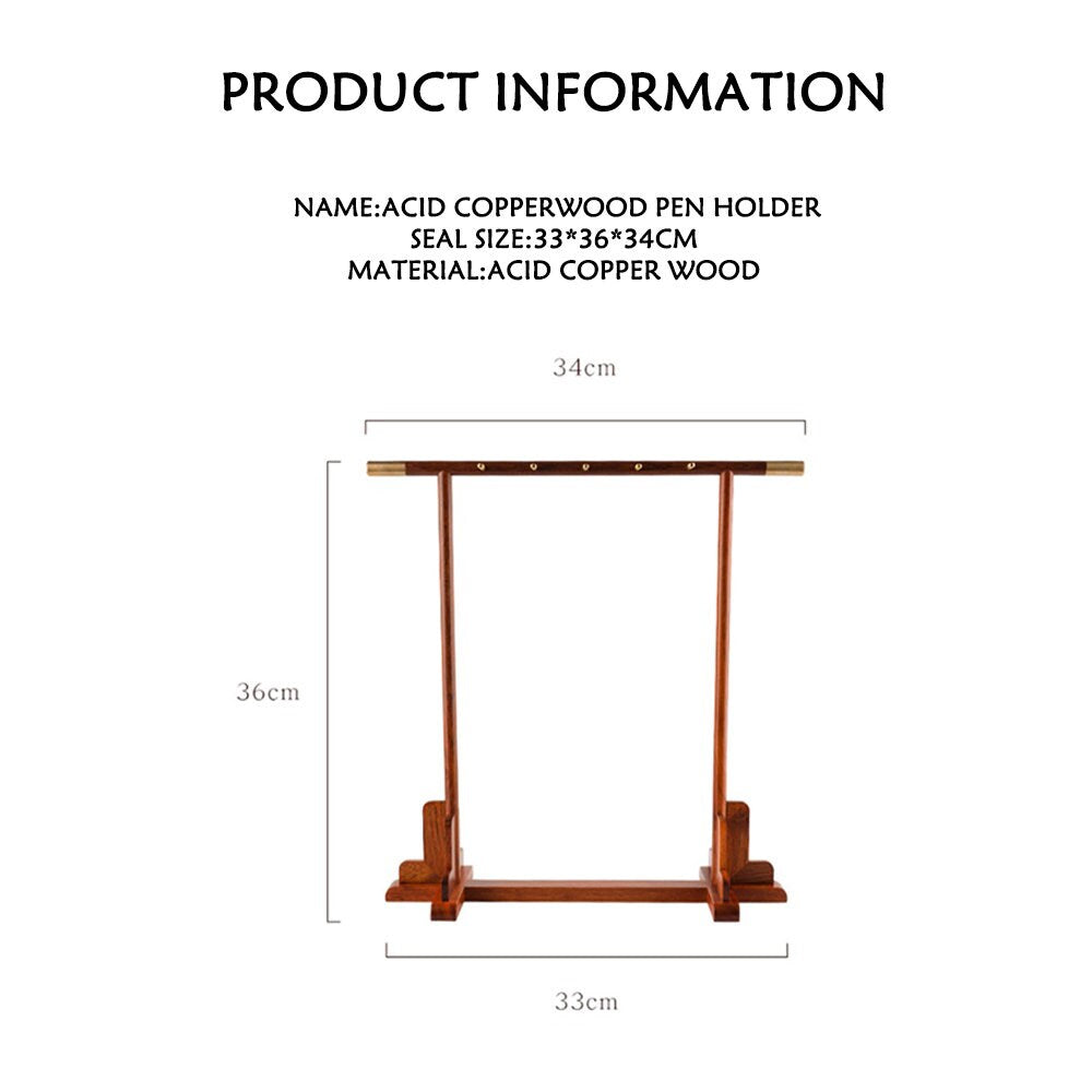 Chinese Japanese Calligrapghy wood  pen hanging，Brush Hanger Drawing Brush Holder.